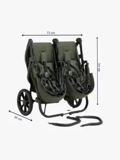 Søskendevogne|Beemoo BFF60 2 Søskendevogn, Dark Forest Grøn