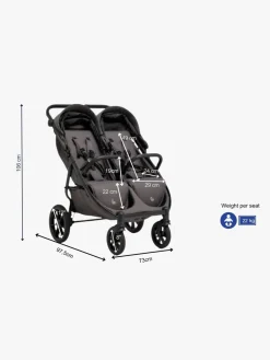 Beemoo Søskendevogne-BFF60 2 Søskendevogn, Fog Grey