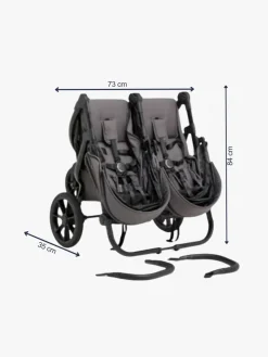 Beemoo Søskendevogne-BFF60 2 Søskendevogn, Fog Grey