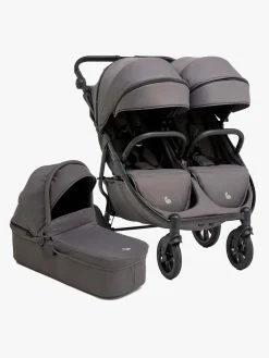 Søskendevogne|Beemoo BFF60 2 Søskendevogn inkl. Liggedel, Fog Grey