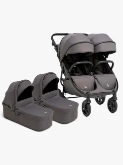 Søskendevogne|Beemoo BFF60 2 Søskendevogn inkl. Liggedele, Fog Grey