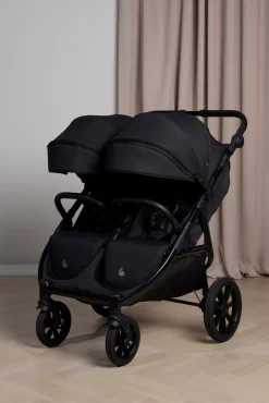 Søskendevogne|Beemoo BFF60 2 Søskendevogn inkl. Liggedel, Night Black