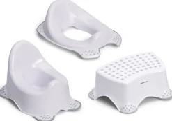 Beemoo Badeværelset-CARE Anti-Slip Potte, Toiletsæde og Skammel, Hvid