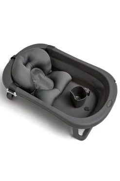 Badeværelset|Beemoo CARE Assist Badekar inkl. Badestøtte & Skyllekande, Deep Grey Grå