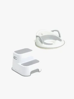 Badeværelset|Beemoo CARE Assist Toiletsæde & Skammel, White/Grey