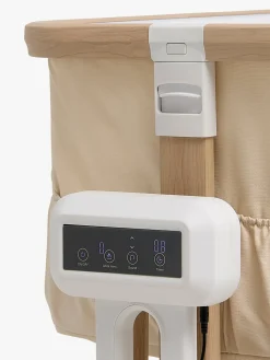 Børnesenge & Tilbehør|Beemoo CARE AutoMotion Bedside Crib, Beige/Wood