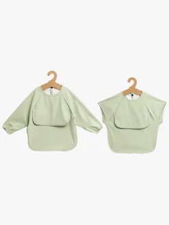 Spisetid|Beemoo CARE Bib Hagesmæk 2-pak, Soft Green