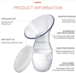Amning|Beemoo CARE Brystpumpe / Opsamlingskop til Modermælk Silikone