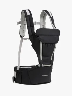 Bæreseler, Strækvikler & Bærestole|Beemoo CARE Carry Comfort 4-in-1 Bæresele & Hoftesæde, Black Sort