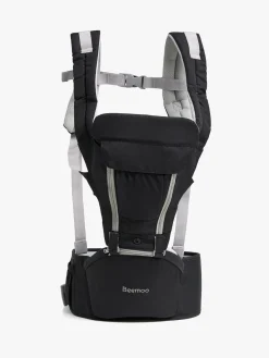 Bæreseler, Strækvikler & Bærestole|Beemoo CARE Carry Comfort 4-in-1 Bæresele & Hoftesæde, Black Sort