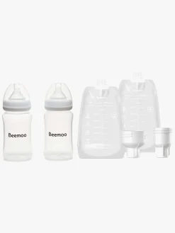 Amning|Beemoo CARE Flasker 240 ml 2-Pak inkl. Modermælksposer 30-Pak
