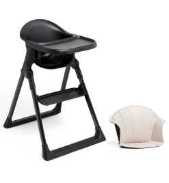 Højstole & Tilbehør|Beemoo CARE Harmony Højstol inkl. Hynde, All Black/Beige