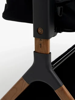 Børnesenge & Tilbehør|Beemoo CARE Luna Bedside Crib, Black/Ebony Oak