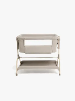 Børnesenge & Tilbehør|Beemoo CARE Motion Bedside Crib, Taupe/Wood