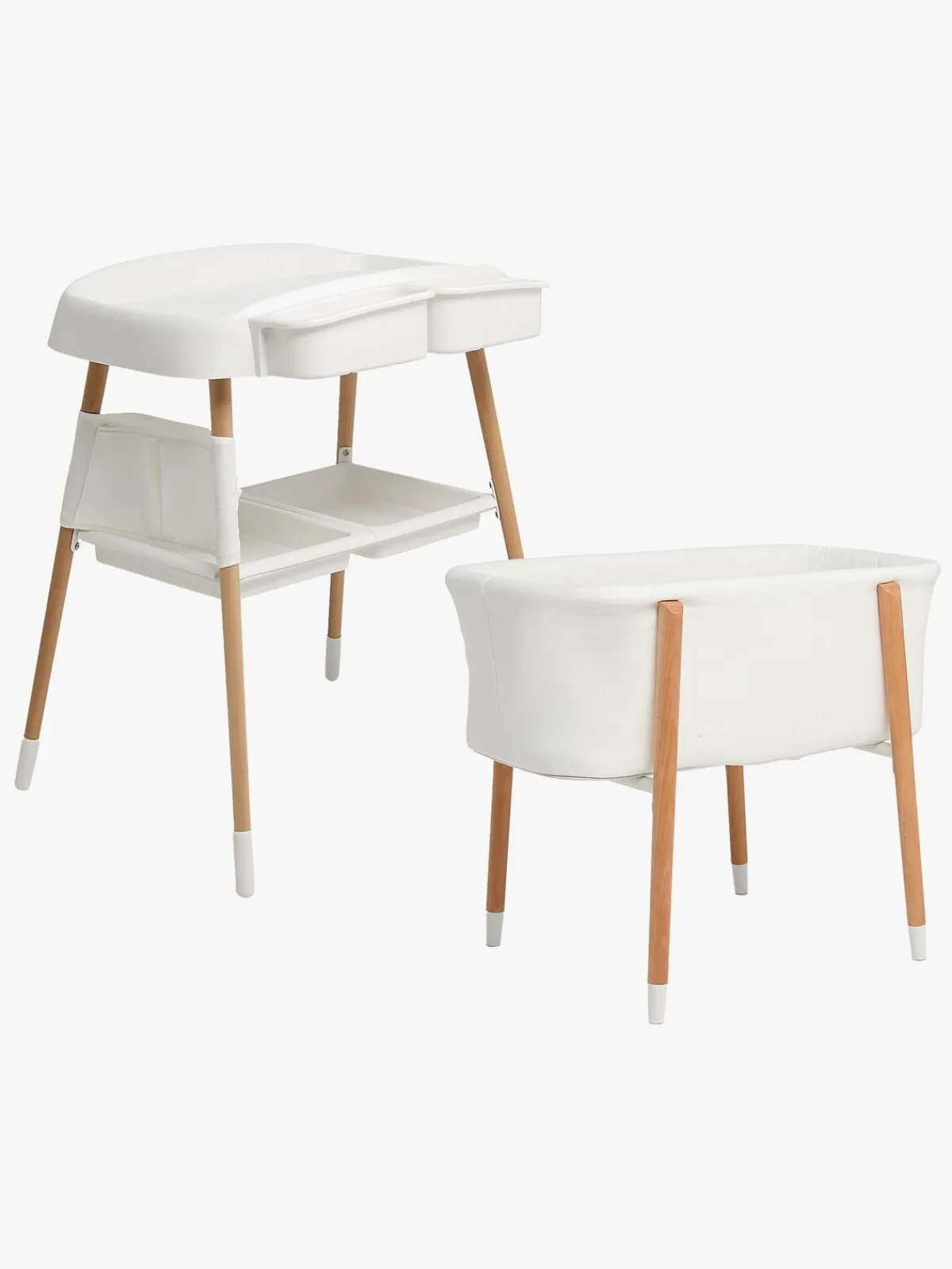 Beemoo Pusleborde-CARE Nordic Tremmeseng & Puslebord, White/Wood