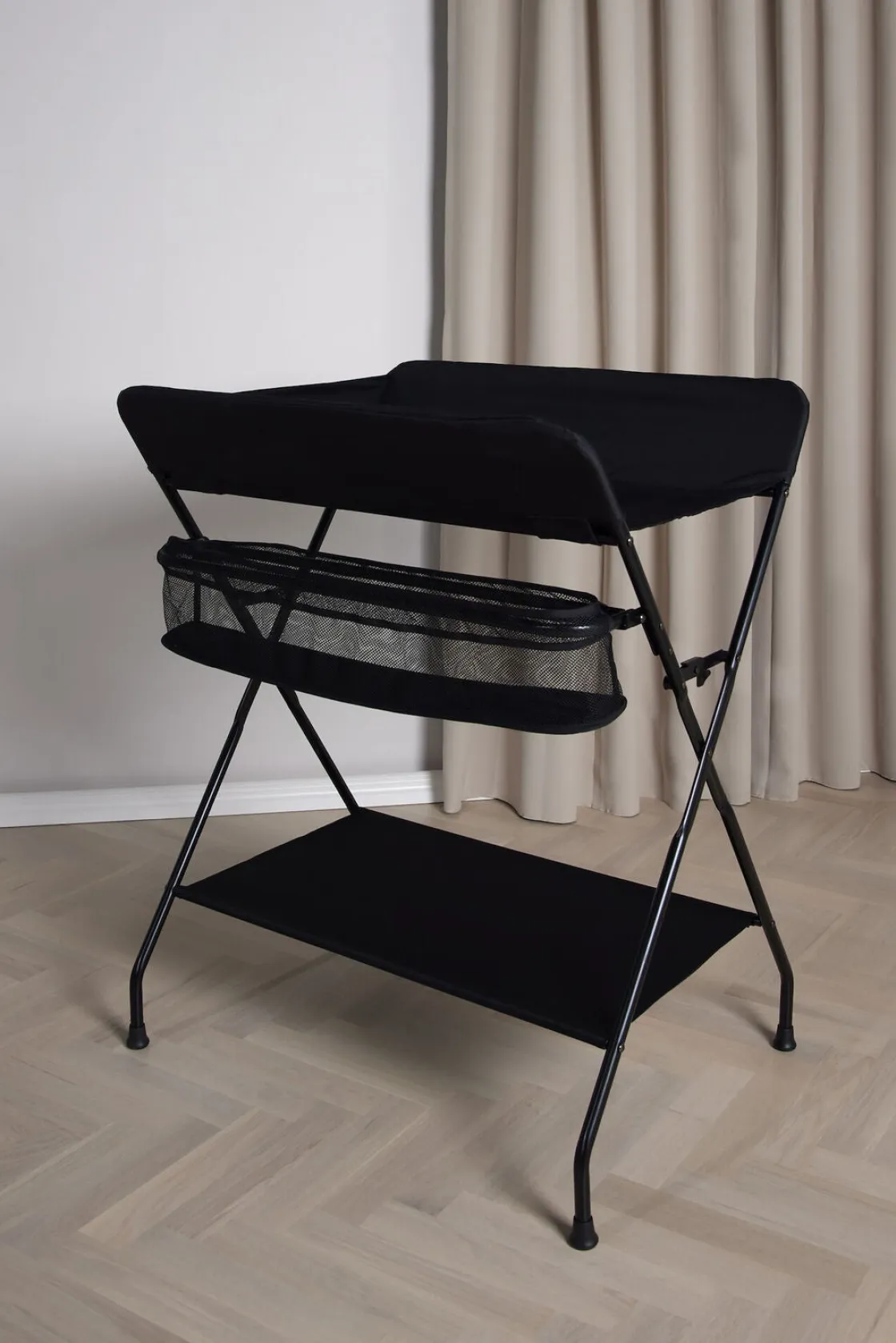 Pusleborde|Beemoo CARE Sammenfoldeligt Puslebord, Sort