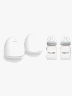 Beemoo Amning-CARE Wearable Elektrisk Brystpumpe Dobbelt inkl. Modermælksflaske 180 ml 2-pak