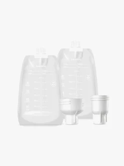 Amning|Beemoo CARE Wearable Elektrisk Brystpumpe Single inkl. Modermælksposer & Modermælksflaske 180 ml 2-pak