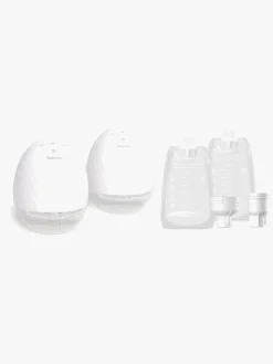 Amning|Beemoo CARE Wearable Elektrisk Brystpumpe Dobbelt inkl. Modermælksposer 180 ml 30-pak