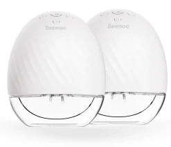 Amning|Beemoo CARE Wearable Elektrisk Brystpumpe Dobbelt inkl. Modermælksposer 180 ml 30-pak