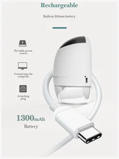 Amning|Beemoo CARE Wearable LED Elektrisk Brystpumpe Dobbelt Hvid