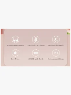 Amning|Beemoo CARE Wearable LED Elektrisk Brystpumpe Dobbelt Hvid