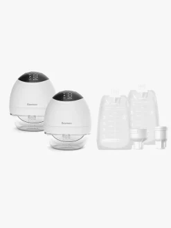 Beemoo Amning-CARE Wearable LED Elektrisk Brystpumpe Dobbelt inkl. Modermælksposer 30-pak