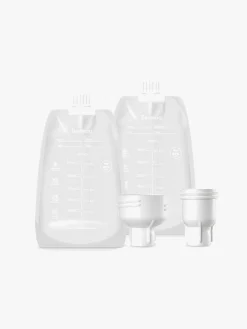 Amning|Beemoo CARE Wearable LED Elektrisk Brystpumper Dobbelt inkl. Modermælksposer Modermælksflaske & Opbevaringstaske