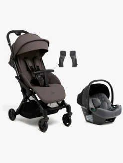 Vognpakker|Beemoo Easy Fly Lux 4 Klapvogn Inkl. Route i-Size Autostol Baby, Gull Grey/Mineral Grey