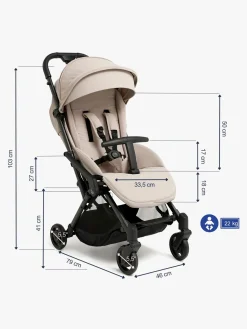 Rejseklapvogne|Beemoo Easy Fly Lux 4 Klapvogn, Sand Beige