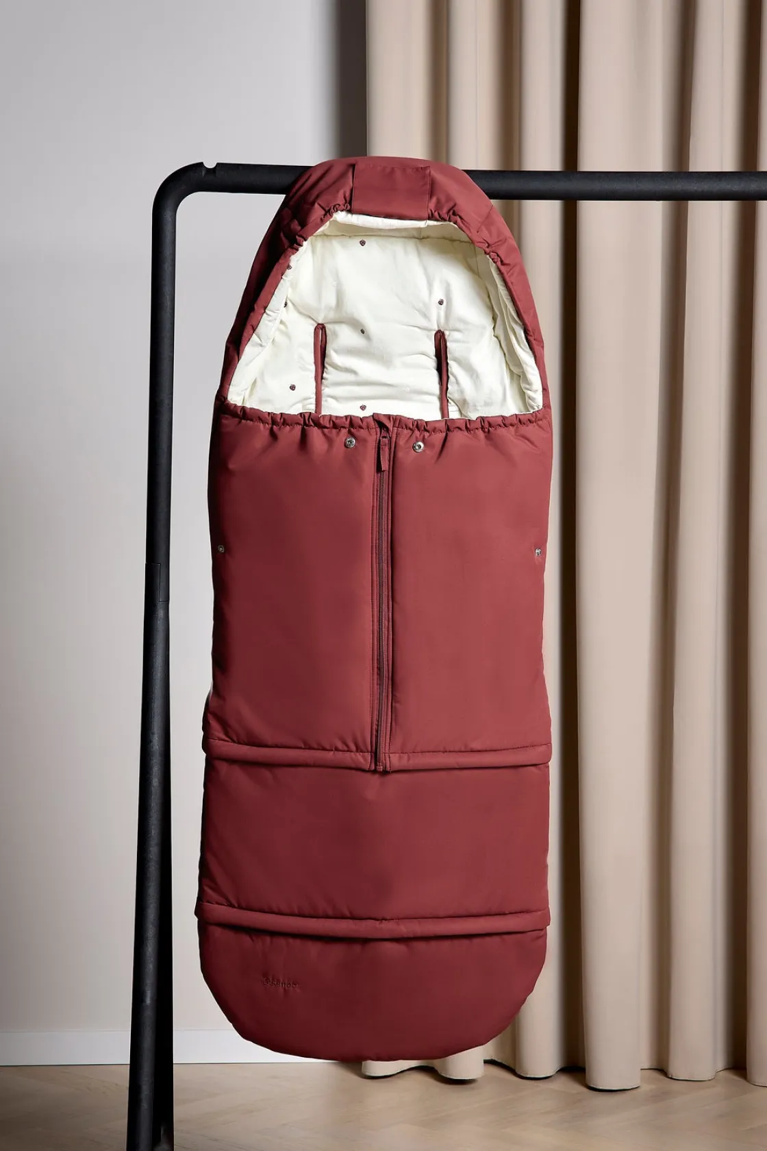 Køreposer|Beemoo Light Kørepose inkl. Forlængerdel, Maroon Berry Rød