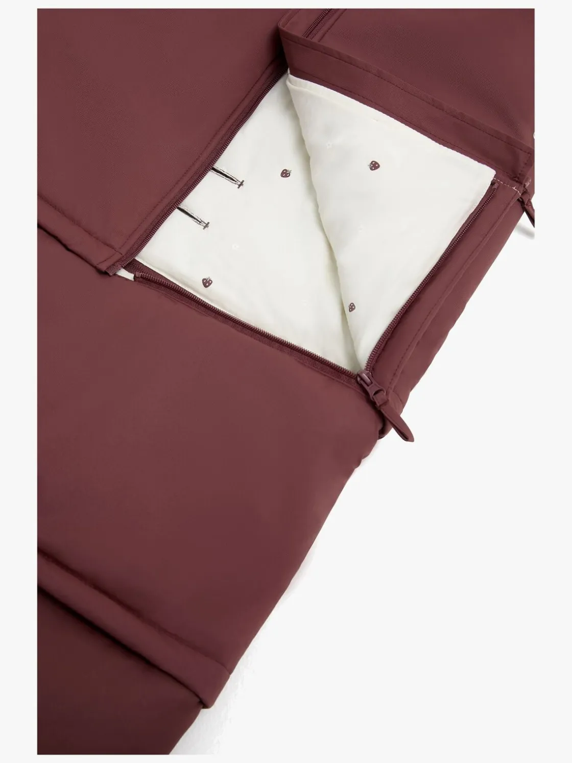 Køreposer|Beemoo Light Kørepose inkl. Forlængerdel, Maroon Berry Rød