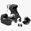Vognpakker|Beemoo Maxi 4 Duovogn inkl. Route i-Size Autostol Baby, Black Silver/Black Stone
