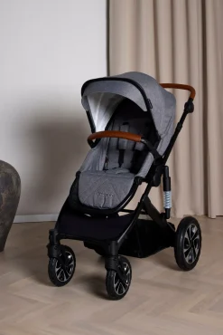 Vognpakker|Beemoo Maxi 4 Duovogn inkl. Route i-Size Autostol Baby, Grey Black/Black Stone