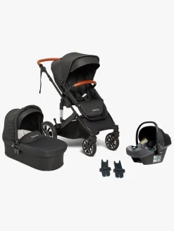 Vognpakker|Beemoo Maxi 4 Duovogn inkl. Route i-Size Autostol Baby, Black/Mineral Grey
