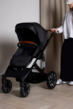 Vognpakker|Beemoo Maxi 4 Duovogn inkl. Route i-Size Autostol Baby, Black/Mineral Grey