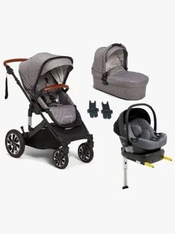 Vognpakker|Beemoo Maxi 4 Duovogn inkl. Route i-Size Autostol Baby & ISOFIX Base, Grey Black/Mineral Gray