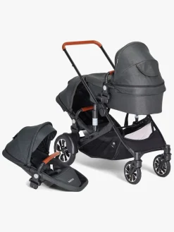 Søskendevogne|Beemoo Maxi 4 Twin Søskendevogn inkl. Søskendeklapvognsdel, Black/Black