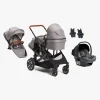 Vognpakker|Beemoo Maxi 4 Twin Søskendevogn inkl. Ekstra Søskendesæde & Route i-Size Autostol Baby, Grey/Mineral Grey