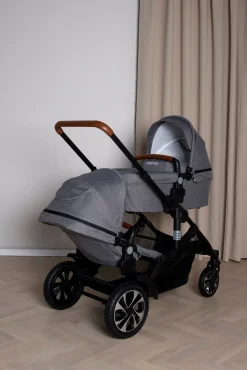 Beemoo Søskendevogne-Maxi 4 Twin Søskendevogn, Grey Melange/Black