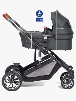 Beemoo Søskendevogne-Maxi 4 Twin Søskendevogn, Grey Melange/Black