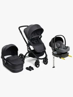 Beemoo Vognpakker-Move Duo Kombivogn inkl. Route i-Size Autostol Baby & ISOFIX Base, Asphalt/Mineral Grey