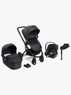 Vognpakker|Beemoo Move Duo Kombivogn inkl. Cybex Aton B2 i-Size Autostol Baby & Base, Asphalt/Volcano Black