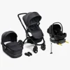 Vognpakker|Beemoo Move Duo Kombivogn inkl. Route i-Size Autostol Baby & ISOFIX Base, Asphalt/Black Stone