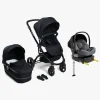 Vognpakker|Beemoo Move Duo Kombivogn inkl. Route i-Size Autostol Baby & ISOFIX Base, Black/Mineral Grey