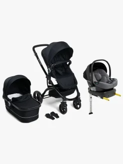 Vognpakker|Beemoo Move Duo Kombivogn inkl. Route i-Size Autostol Baby & ISOFIX Base, Black/Mineral Grey