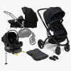 Vognpakker|Beemoo Move 2-in-1 Kombivogn inkl. Route i-Size Autostol Baby & ISOFIX Base, Black/Black Stone