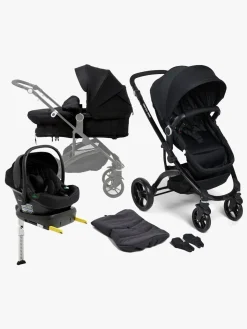 Vognpakker|Beemoo Move 2-in-1 Kombivogn inkl. Route i-Size Autostol Baby & ISOFIX Base, Black/Black Stone