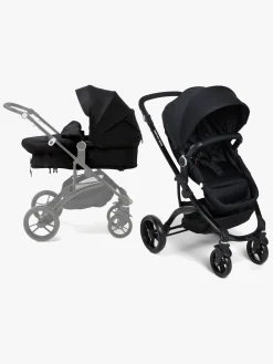 Vognpakker|Beemoo Move 2-in-1 Kombivogn inkl. Route i-Size Autostol Baby & ISOFIX Base, Black/Black Stone