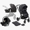 Beemoo Vognpakker-Move 2-in-1 Kombivogn inkl. Route i-Size Autostol Baby, Asphalt/Black Stone